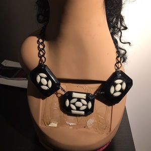 Beautiful black and white necklace